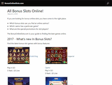 Tablet Screenshot of bonusonlineslots.com